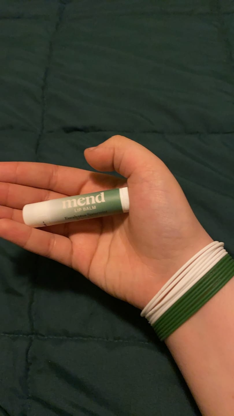 Customer photo review of Eucalyptus Spearmint Lip Balm