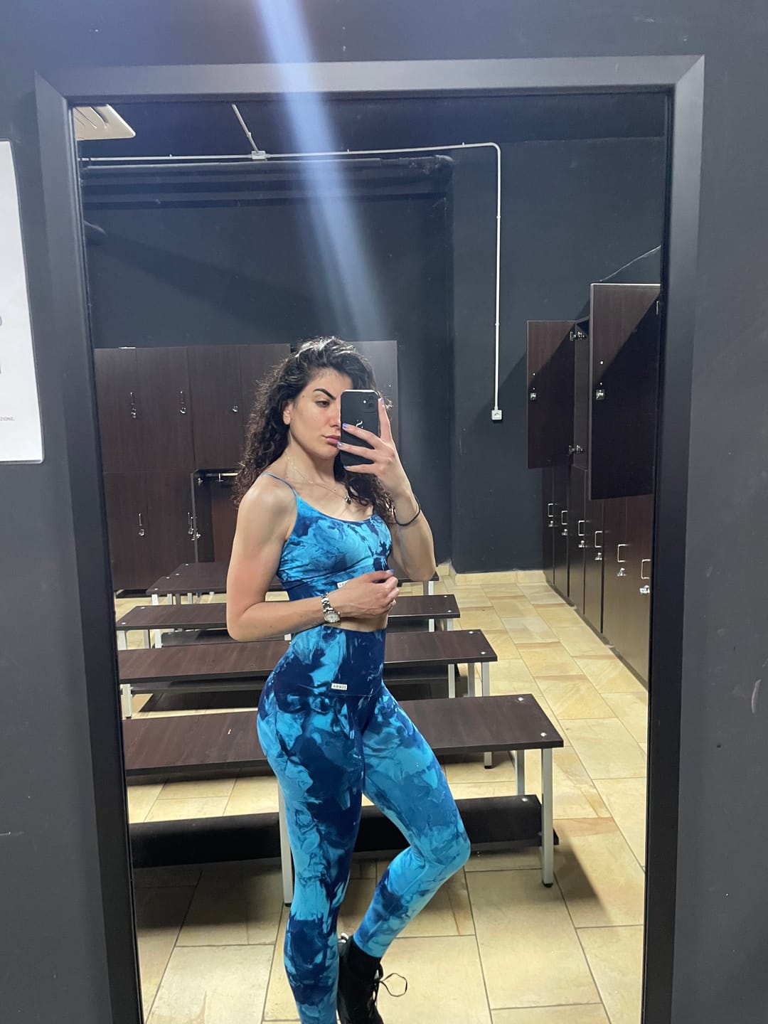 Customer photo review of Leggings Elements Acqua Turchese Blu