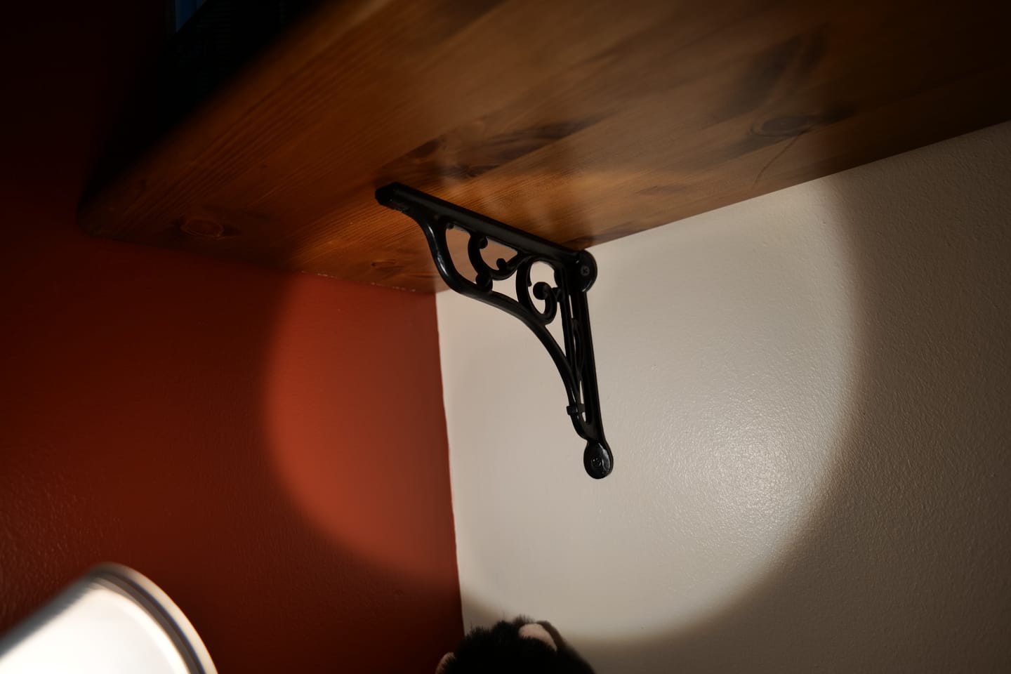 Customer photo review of 8 Inch Victorian Scroll Cast Iron Shelf Bracket