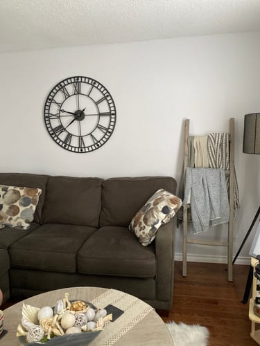 Customer photo review of 32" Roman Numeral Metal Wall Clock - 82cm