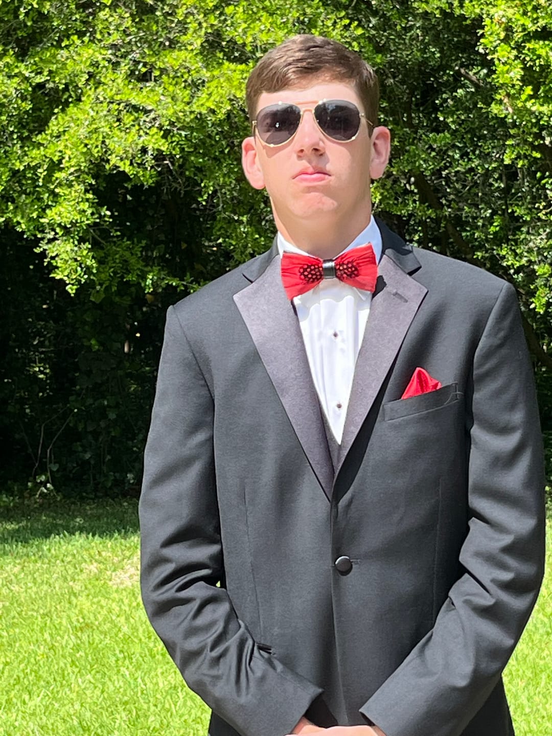 Customer photo review of The Jaxon- Feather Bow Tie