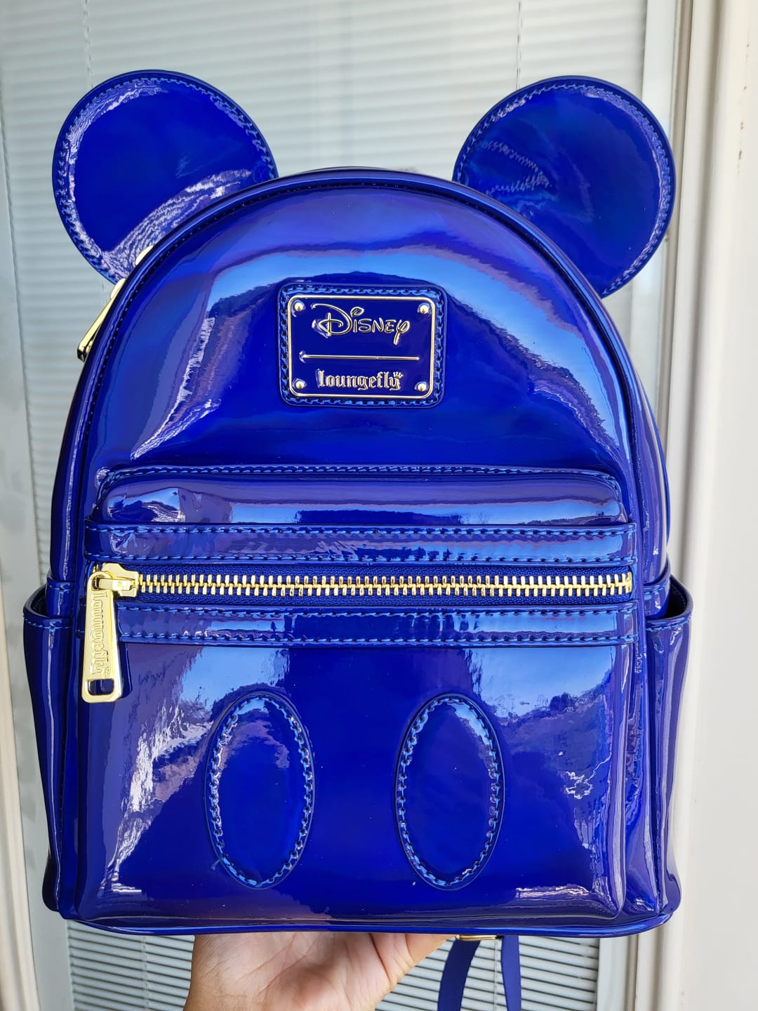 Customer photo review of 707 Street Exclusive - Loungefly Disney Mickey Mouse Holographic Series Mini Backpack - Sapphire