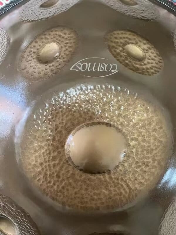 Customer photo review of Cosmos Handpan - Hand-Pounded 9/10/12 Notes in D Minor - Tambourine Gift Set