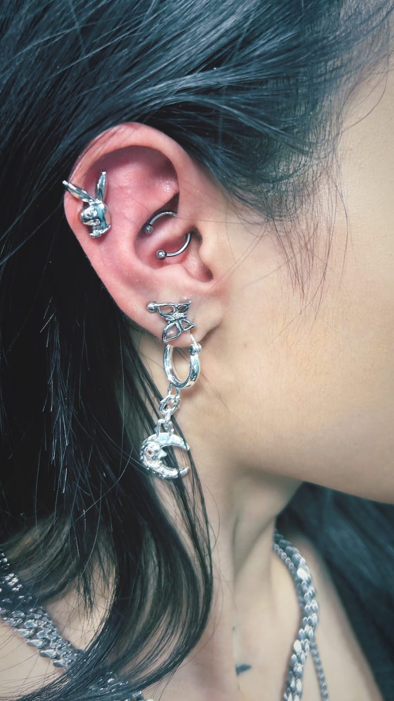Customer photo review of LUNA DANGLE EARRING