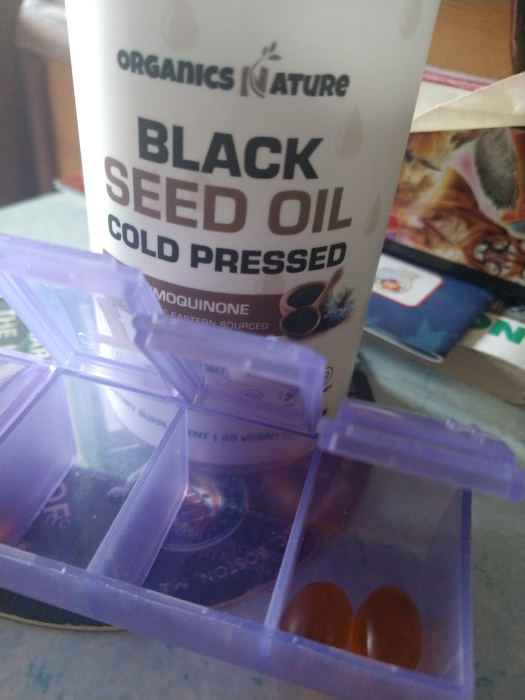 Customer photo review of Cold Pressed Black Seed Oil - 3 Bottles
