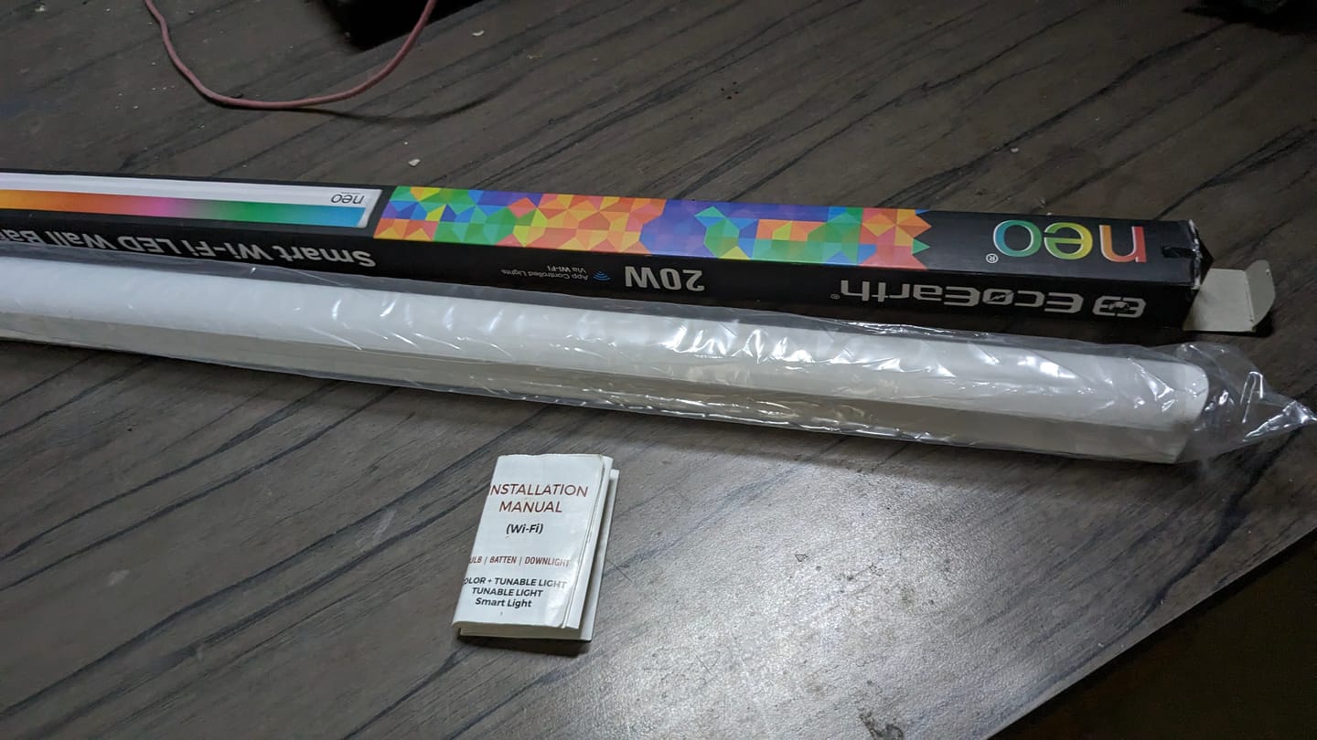 Customer photo review of EcoEarth Neo Wi-Fi Smart Led Batten (Smart Tube Light)  Compatible with Alexa and Google Home , 20-Watt | 16 Million Colors | RGB+CCT  | 4-Feet
