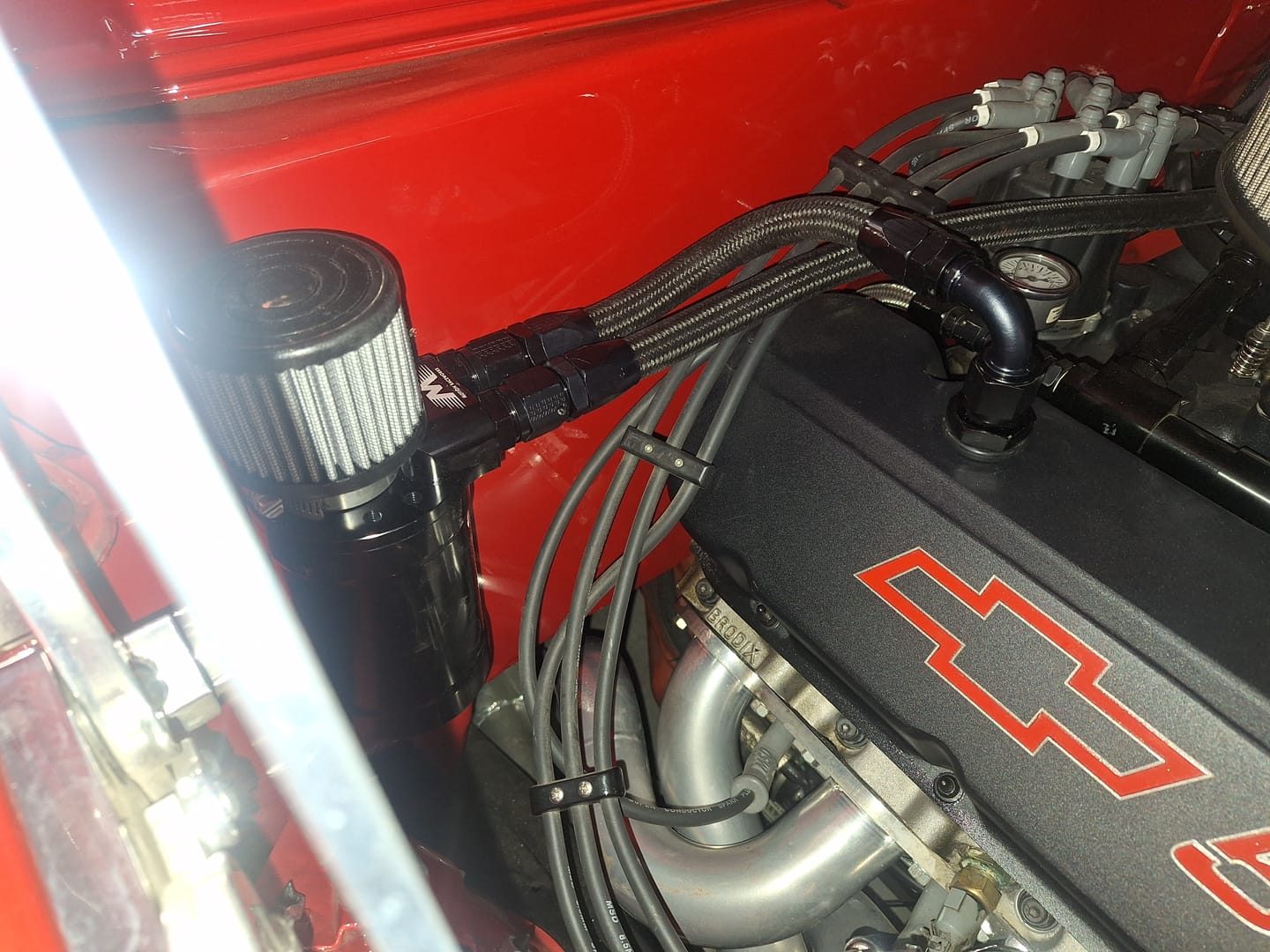 Customer photo review of SBC Catch Can Kit For 1.22" Push In Grommets 32-100SBC
