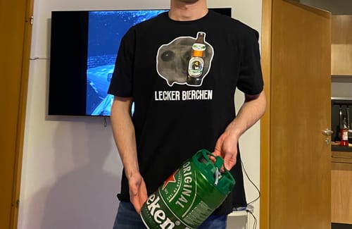 Customer photo review of LECKER BIERCHEN V2 GROSS - Shirt Herren