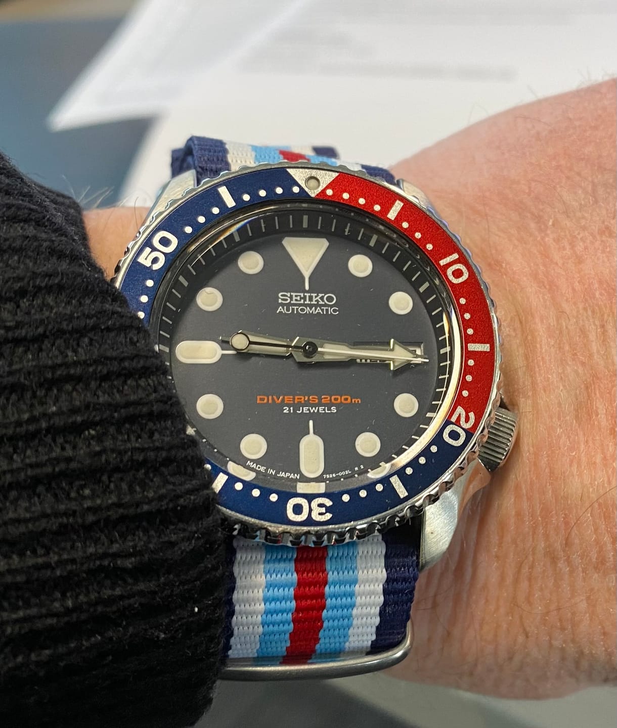 Customer photo review of Classic Military Style Strap - Classic Racing Stripes