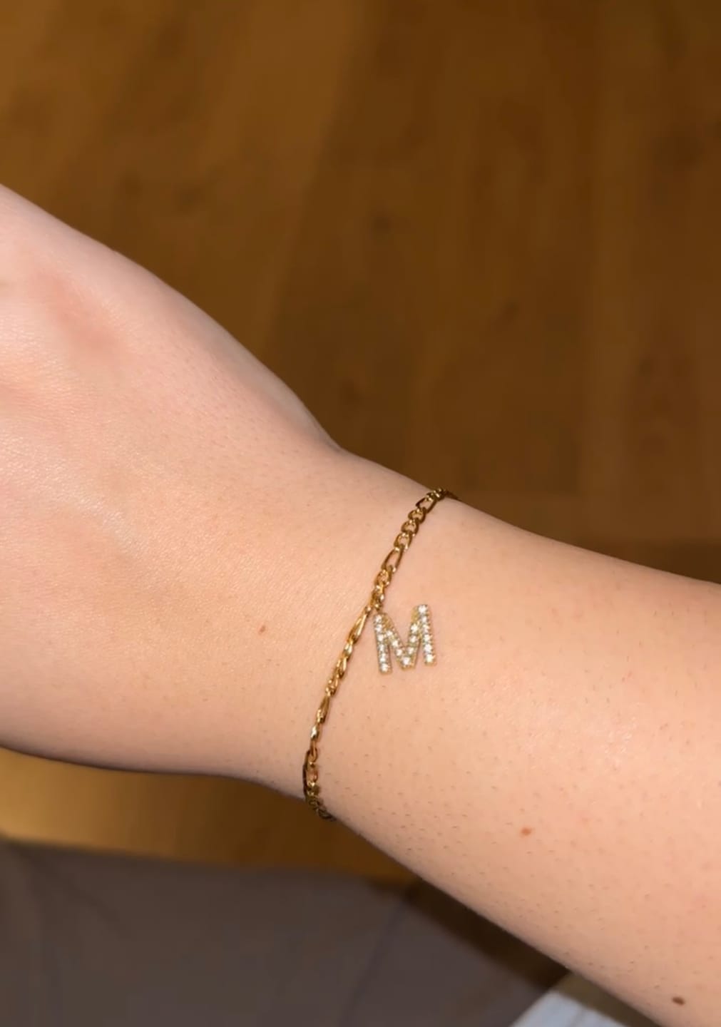 Customer photo review of Letter Armband | 18K vergoldet