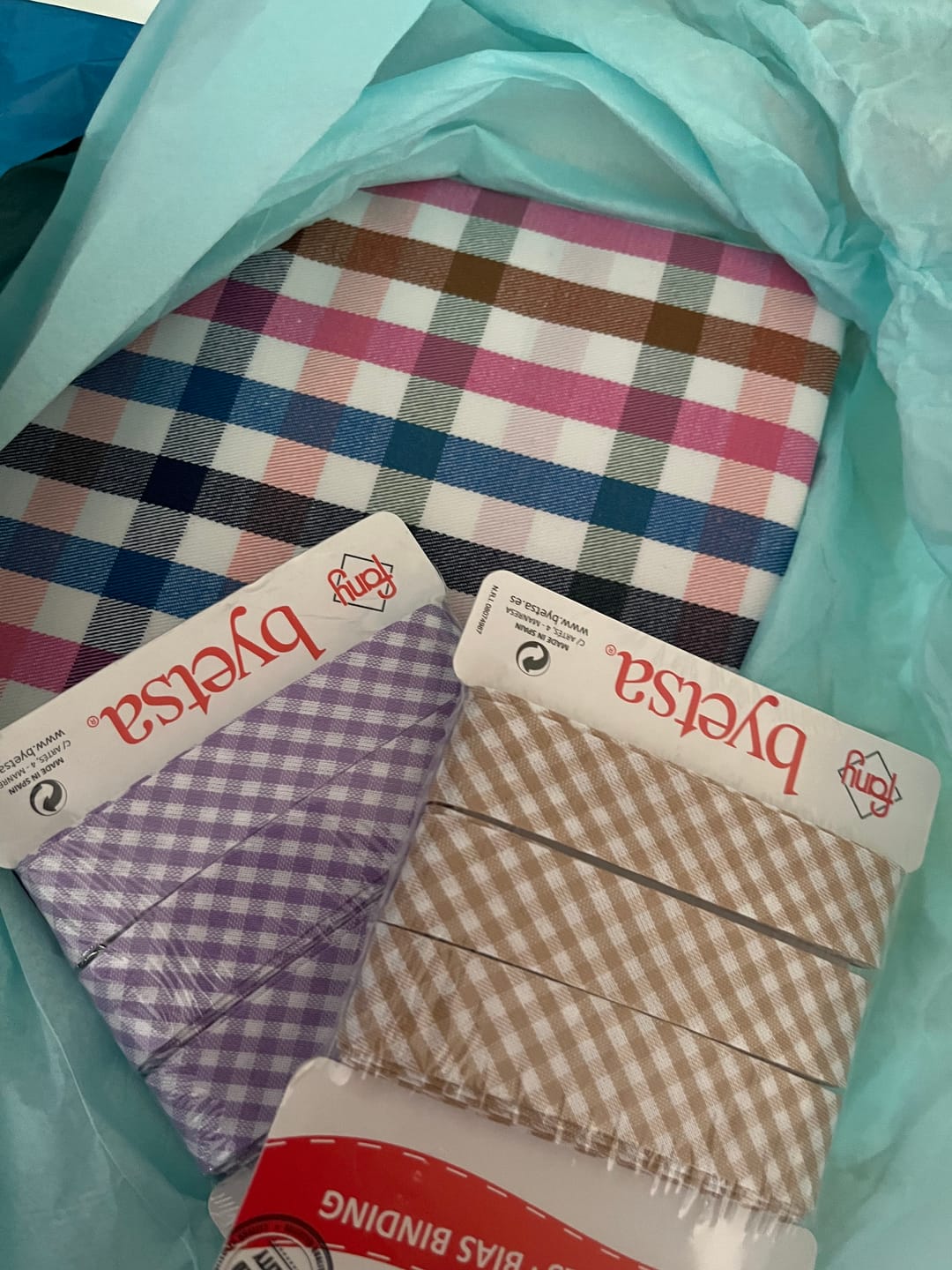 Customer photo review of Polka Dot Polycotton Bias Binding Tape - 5 metres