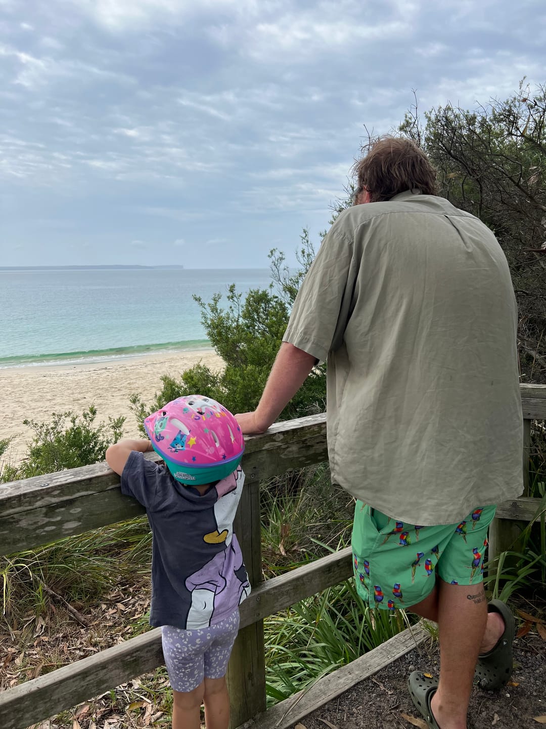 Customer photo review of Green Rainbow Lorikeet Men's Boardshorts