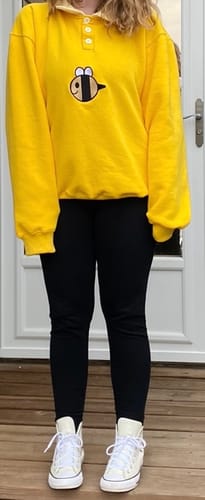 Customer photo review of Collared Bee Sweater