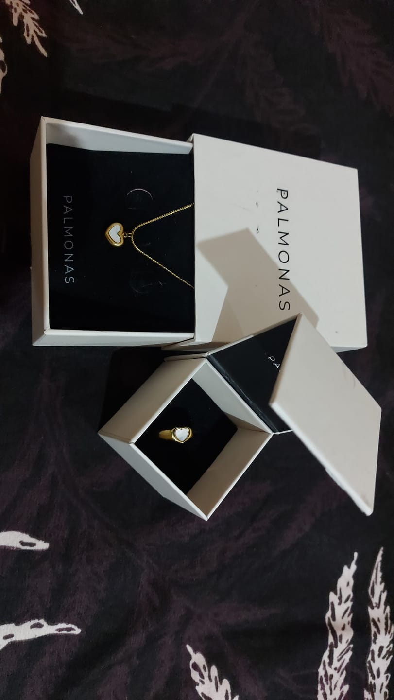 Customer photo review of White Heart Necklace