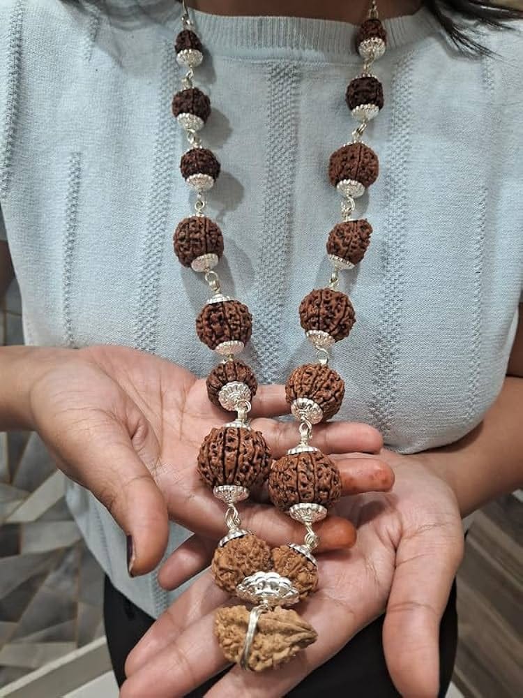 Customer photo review of 1-14 MUKHI RUDRAKSHA MALA - SIDDHA MALA (NEPALI BEADS)