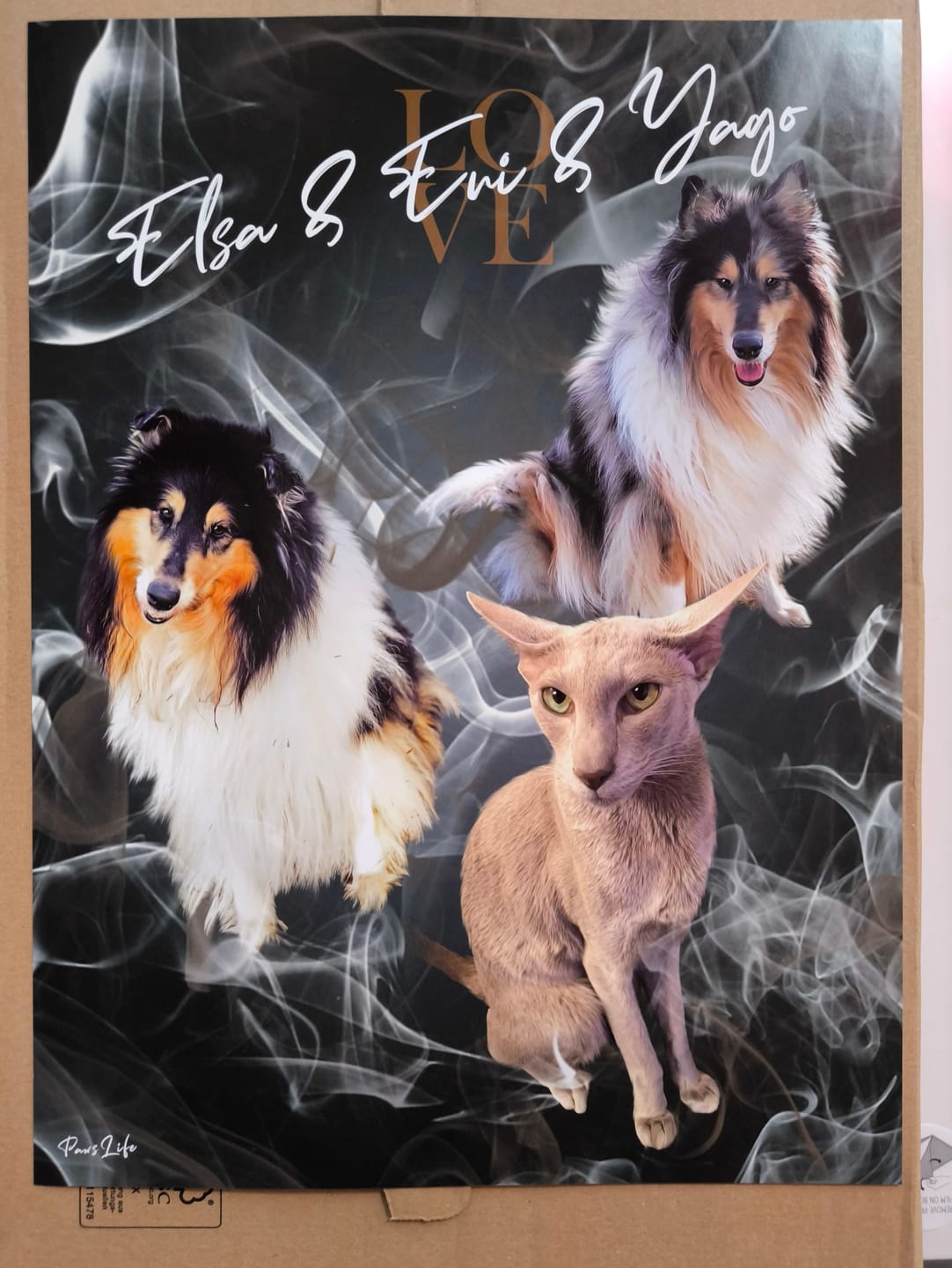Customer photo review of Personalisiertes Portrait Poster und Leinwand - Rauch Stil