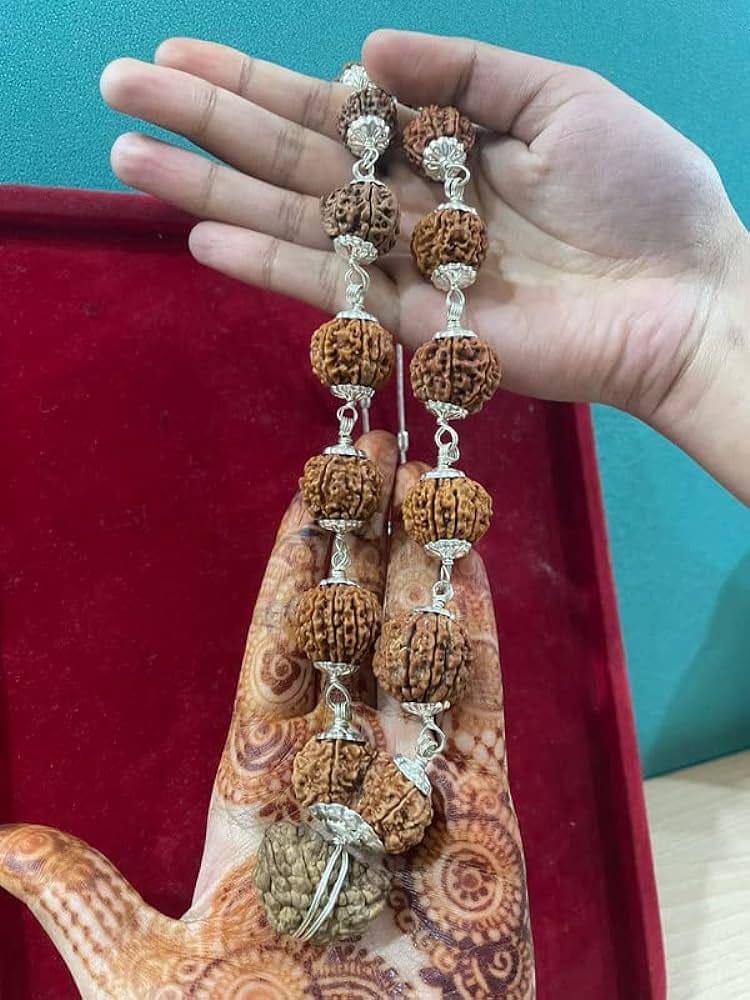 Customer photo review of 1-14 MUKHI RUDRAKSHA MALA - SIDDHA MALA (NEPALI BEADS)