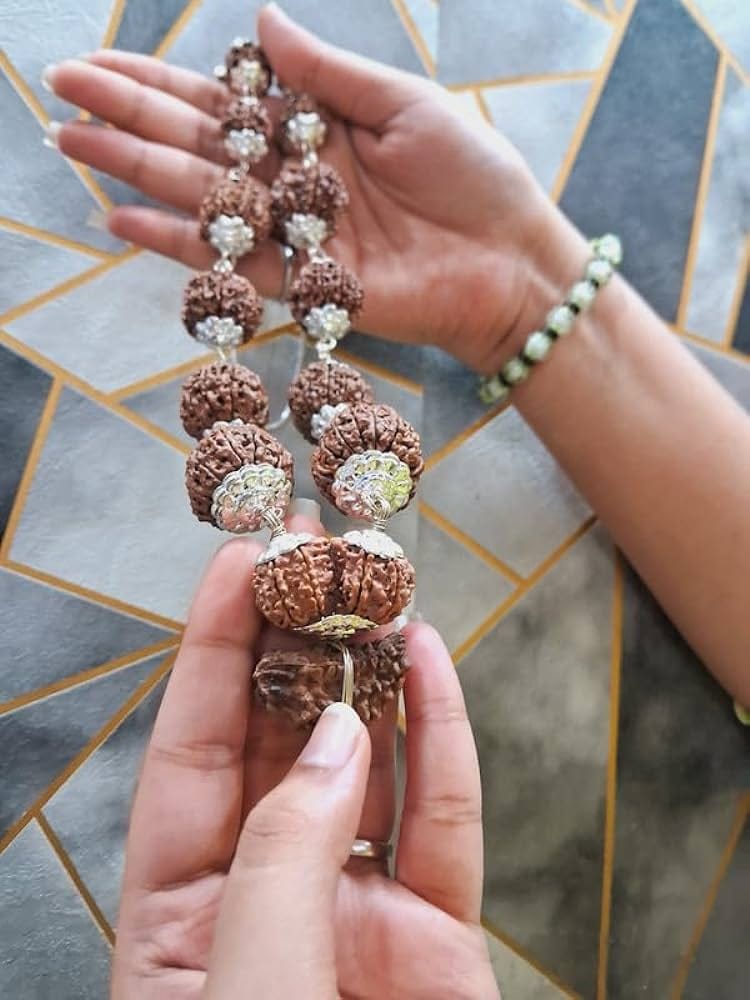 Customer photo review of 1-14 MUKHI RUDRAKSHA MALA - SIDDHA MALA (NEPALI BEADS)