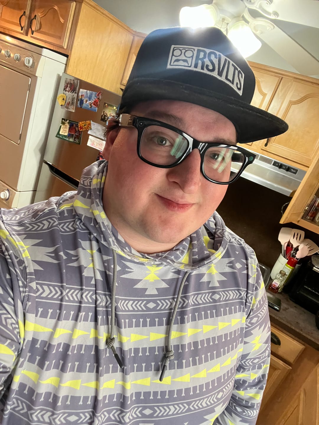 Customer photo review of Aztec Gray – Performance Hoodie