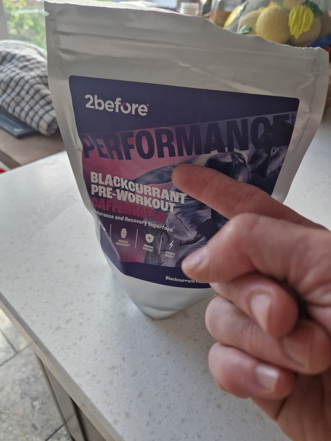 Customer photo review of Blackcurrant Pre Workout - Caffeinated