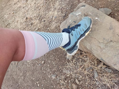 Customer photo review of Calcetin Sport Rosa rayas gris