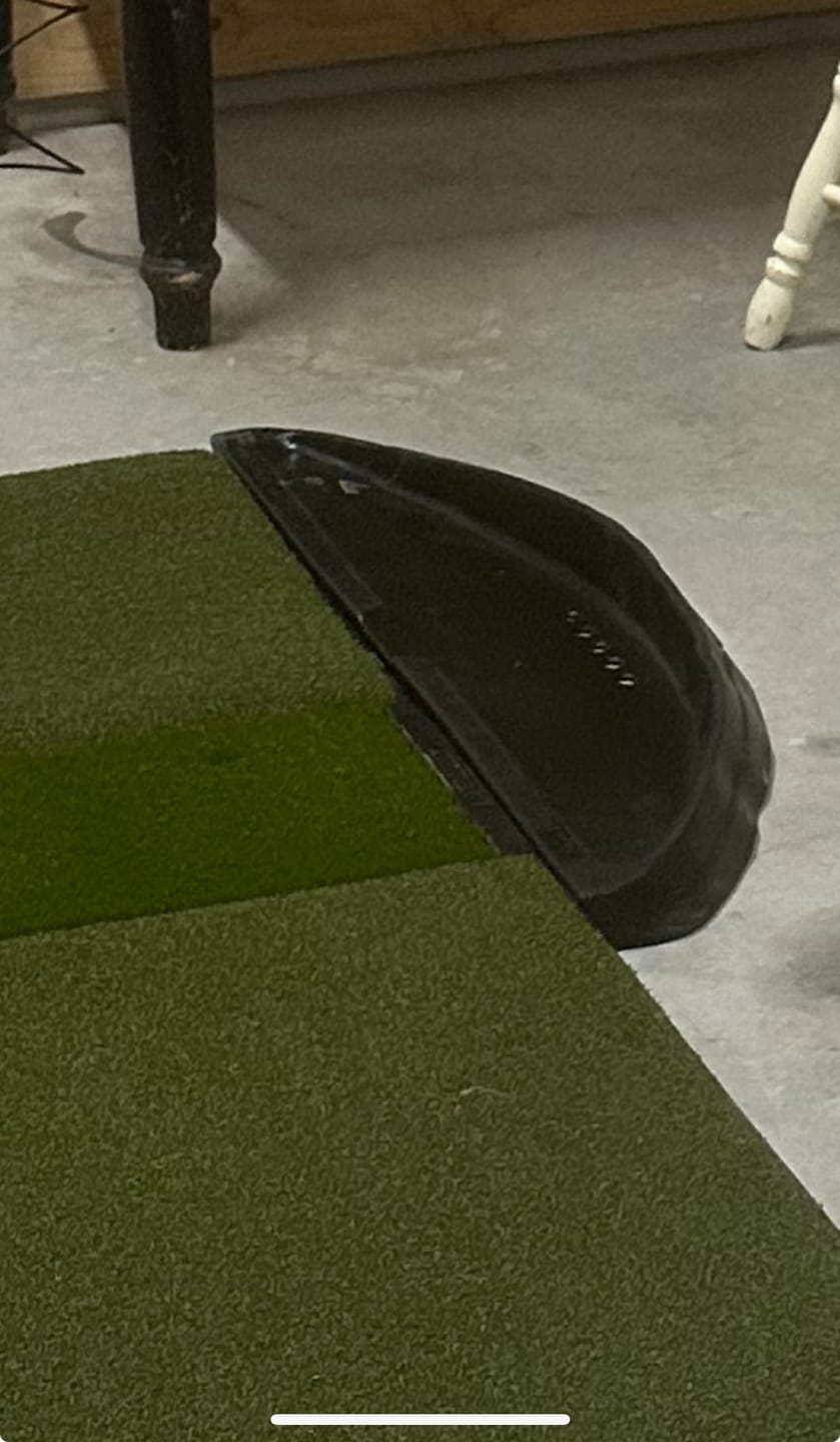 Customer photo review of Fiberbuilt Half-Moon Molded Rubber Golf Ball Tray