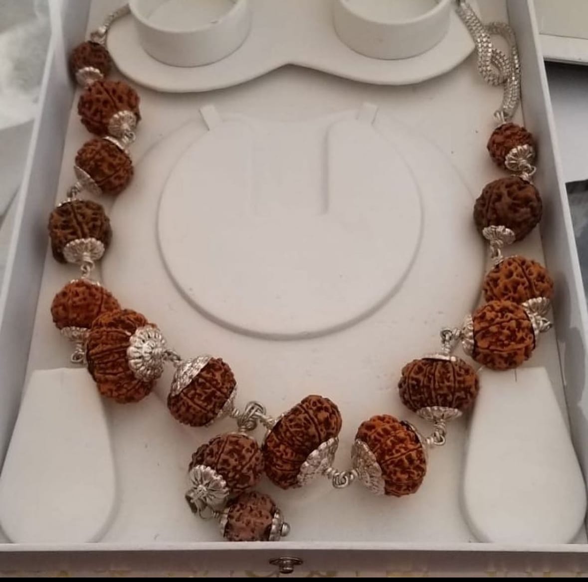 Customer photo review of 1-14 MUKHI RUDRAKSHA MALA - SIDDHA MALA (NEPALI BEADS)