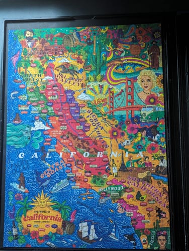 Customer photo review of Wine Puzzle - California