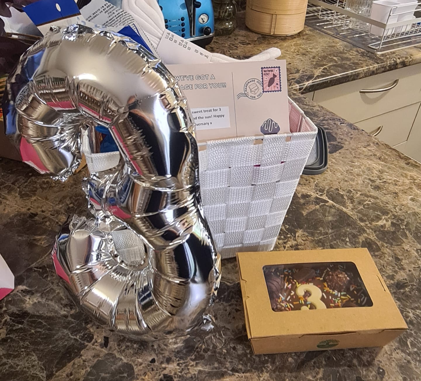 Customer photo review of Mini birthday brownie