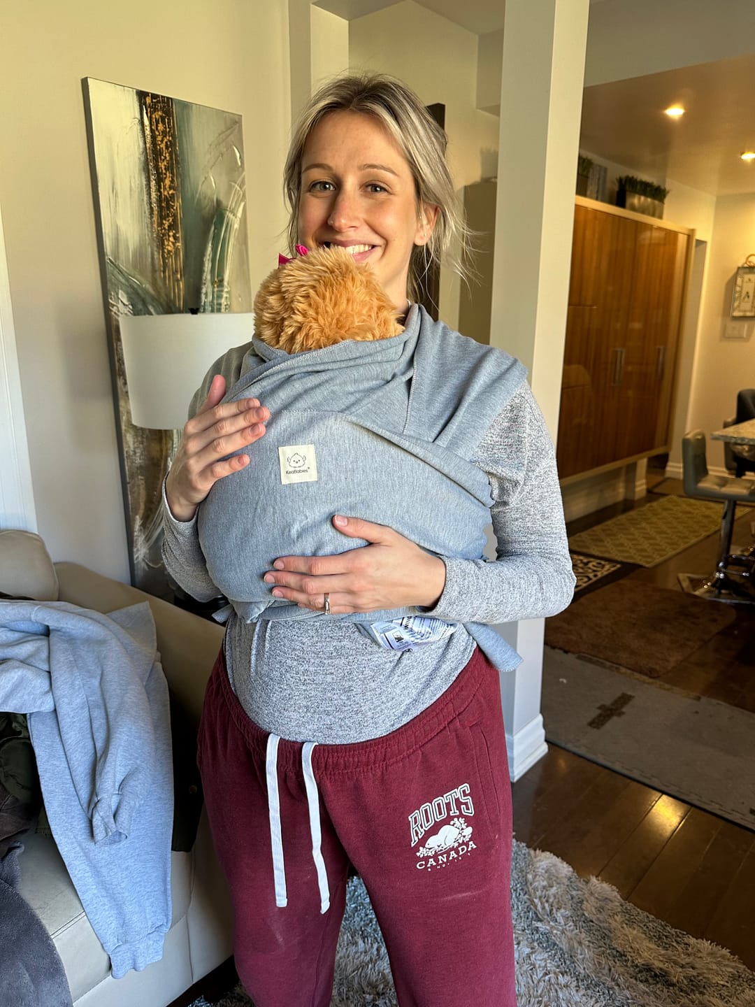 Customer photo review of KeaBabies Original Wrap Carrier