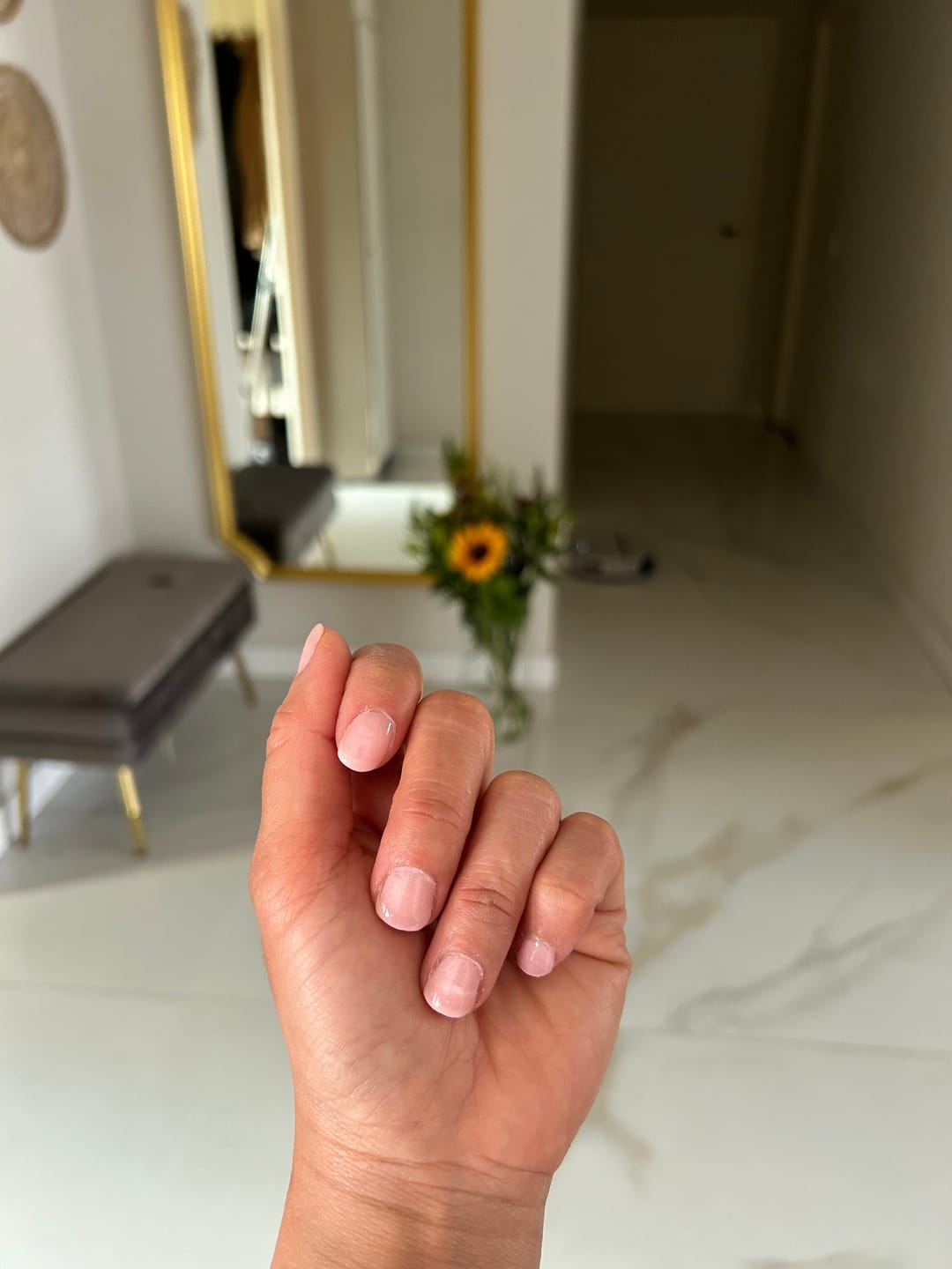 Customer photo review of Baby Pink Dipping Powder