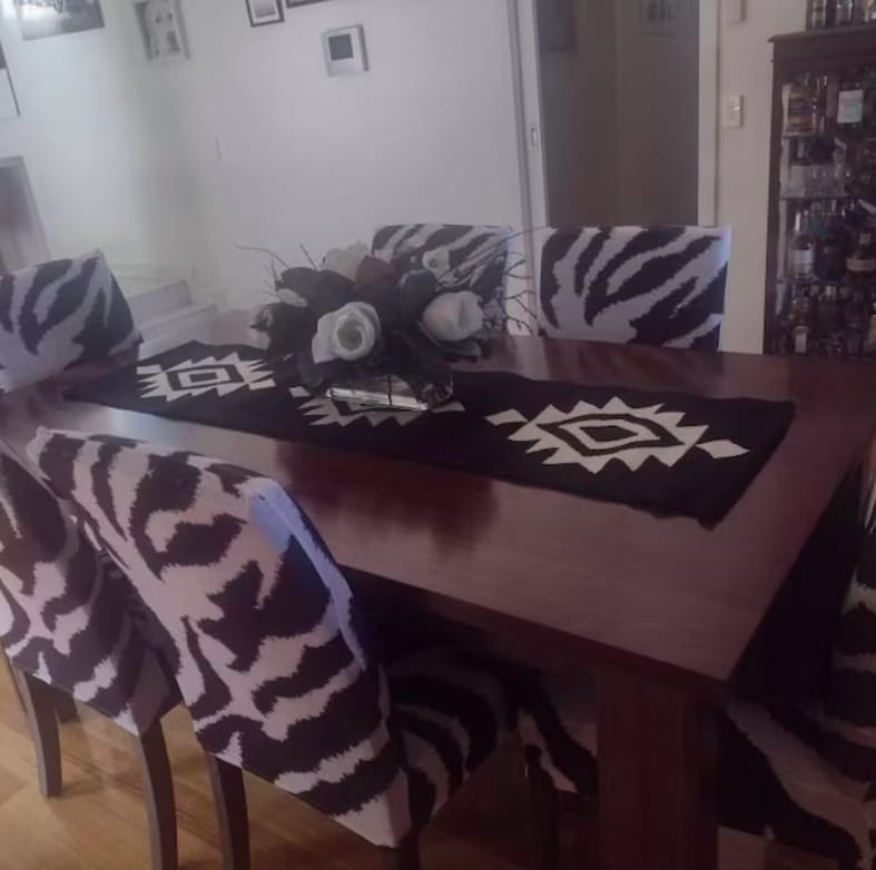 Customer photo review of Black Bella Cotton Table Runner