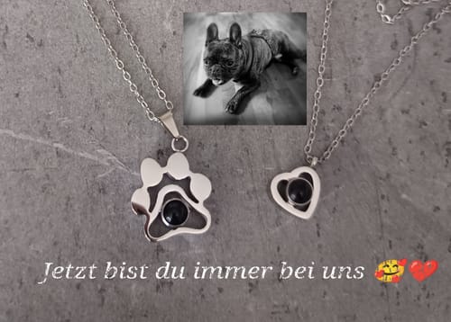 Customer photo review of Gravet Haustier Halskette