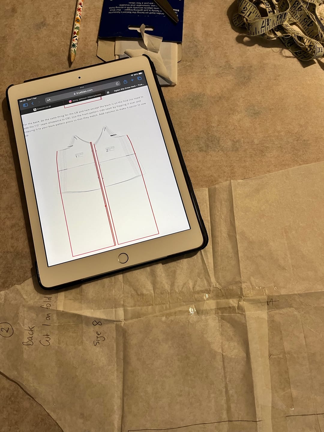 Customer photo review of Prym Dressmakers Pattern Tracing Paper