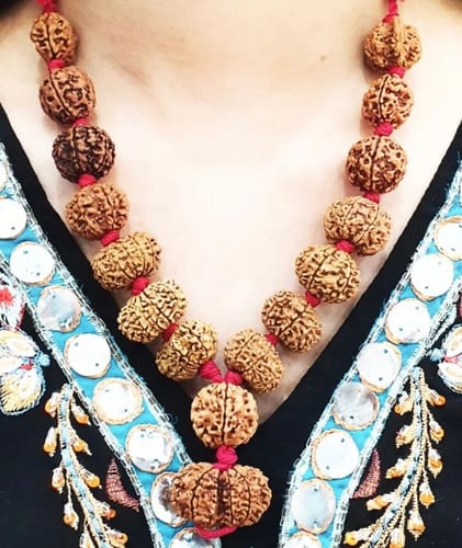 Customer photo review of 1 - 14 Mukhi Rudraksha Mala(Combination mala)