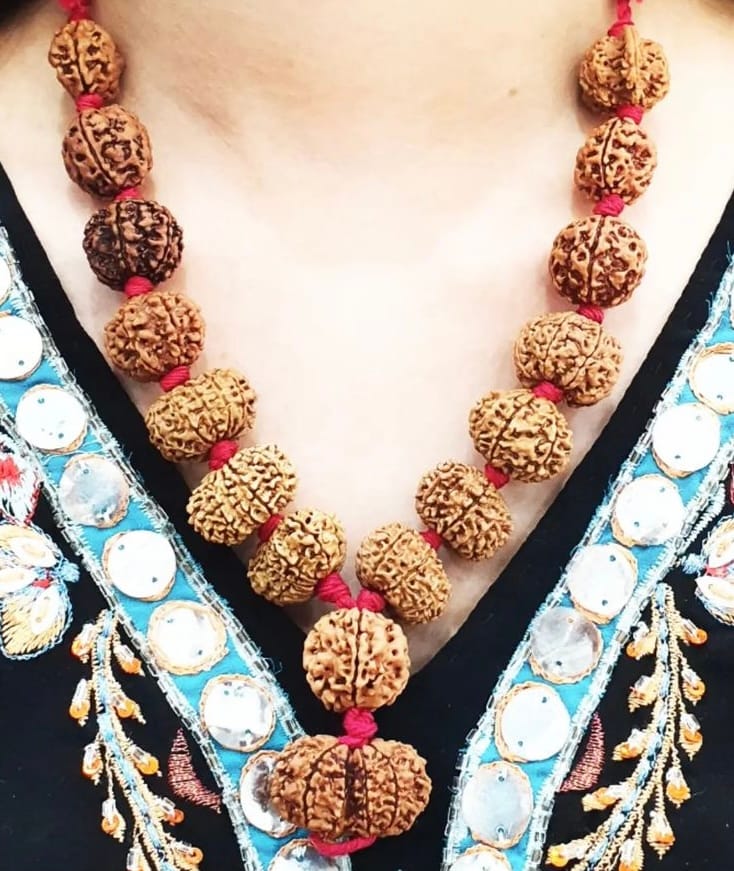 Customer photo review of 1 - 14 Mukhi Rudraksha Mala(Combination mala)