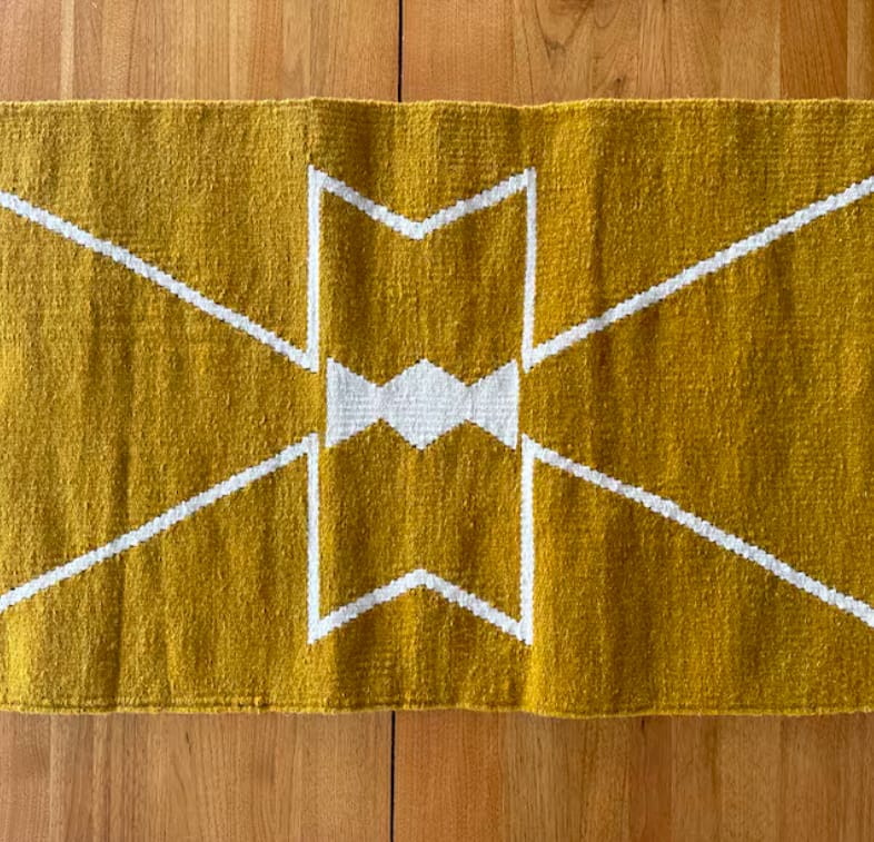 Customer photo review of Mustard Mut Cotton Table Runner