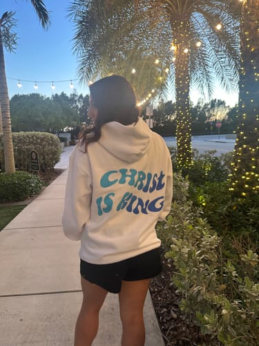 Customer photo review of Christ Is King Wave Hoodie