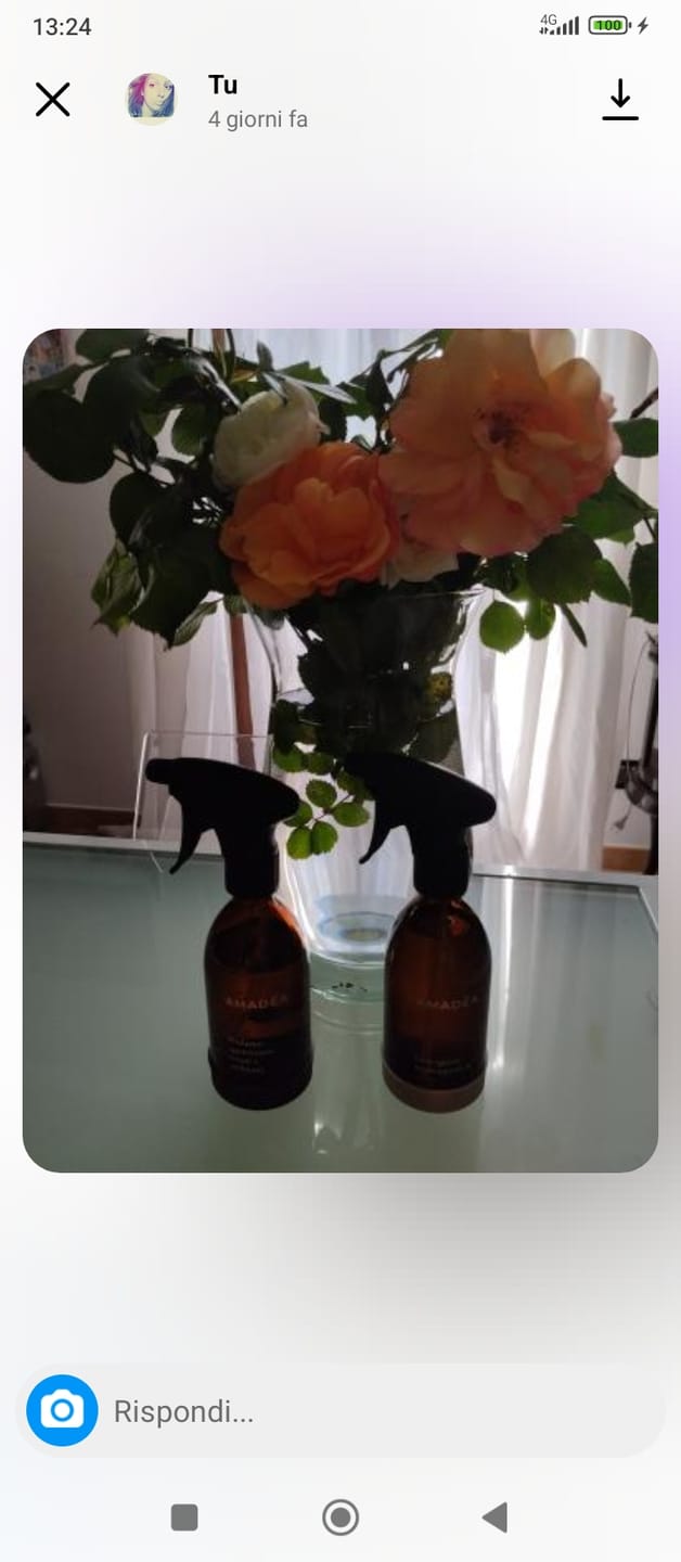 Customer photo review of Profumo igienizzante tessuti e ambienti 300ml