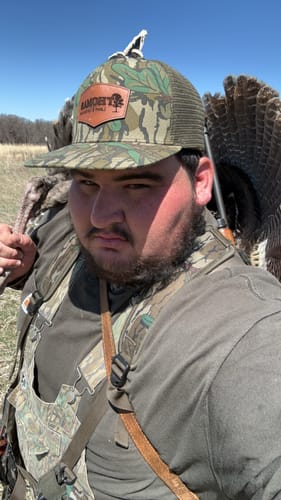Customer photo review of Custom Slate Mossy Oak Trucker Hats