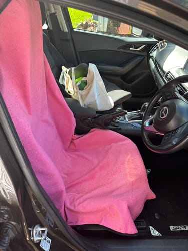 Customer photo review of Car Seat Towel PINK