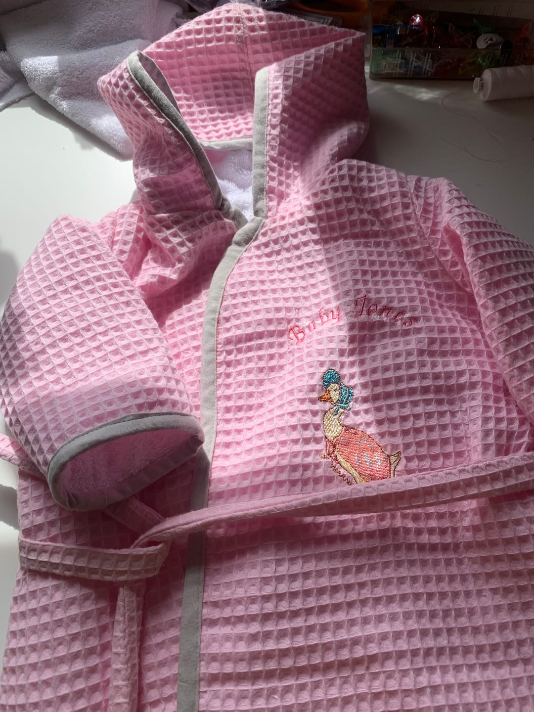 Customer photo review of 100% Cotton Waffle Fabric