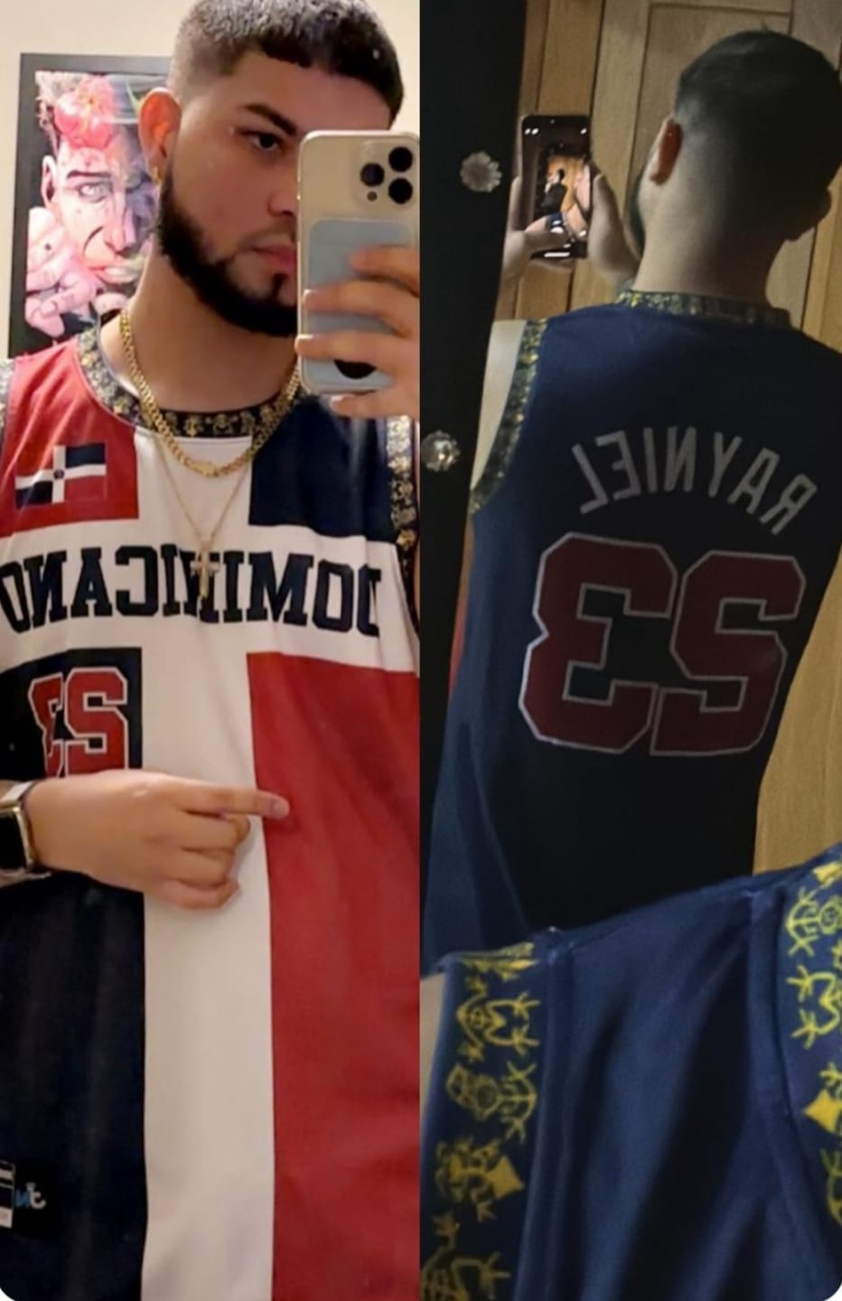 Customer photo review of Dominican Republic Custom Basketball Jersey