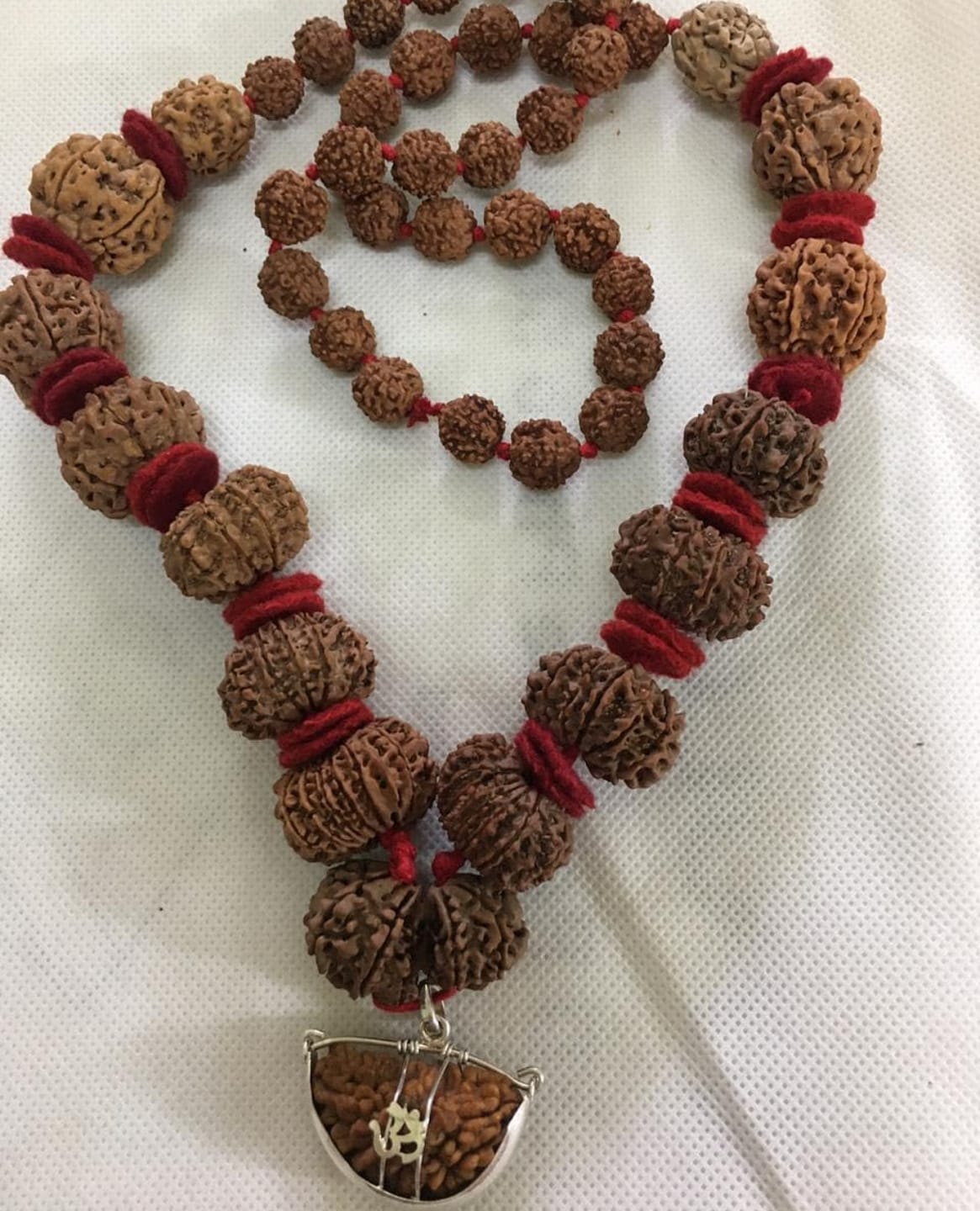 Customer photo review of 1 - 14 Mukhi Rudraksha Mala(Combination mala)