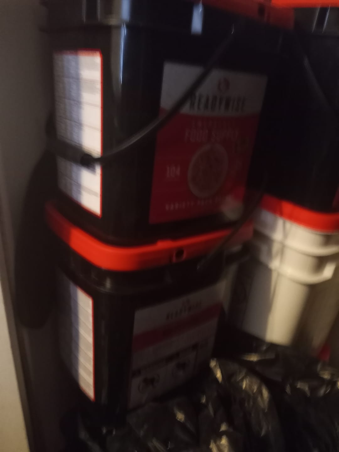 Customer photo review of 104 Serving Variety Pack Bucket BOGO New