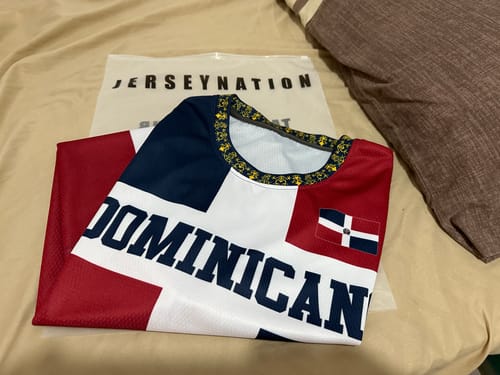Customer photo review of Dominican Republic Custom Basketball Jersey