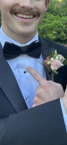 Customer photo review of The Bond- Feather Bow Tie