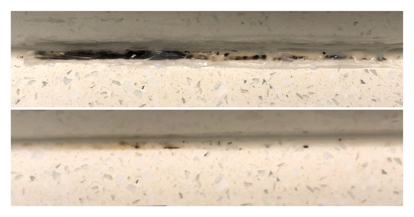 Customer photo review of GLASSGUARD™ Miracle Mould Removal Gel