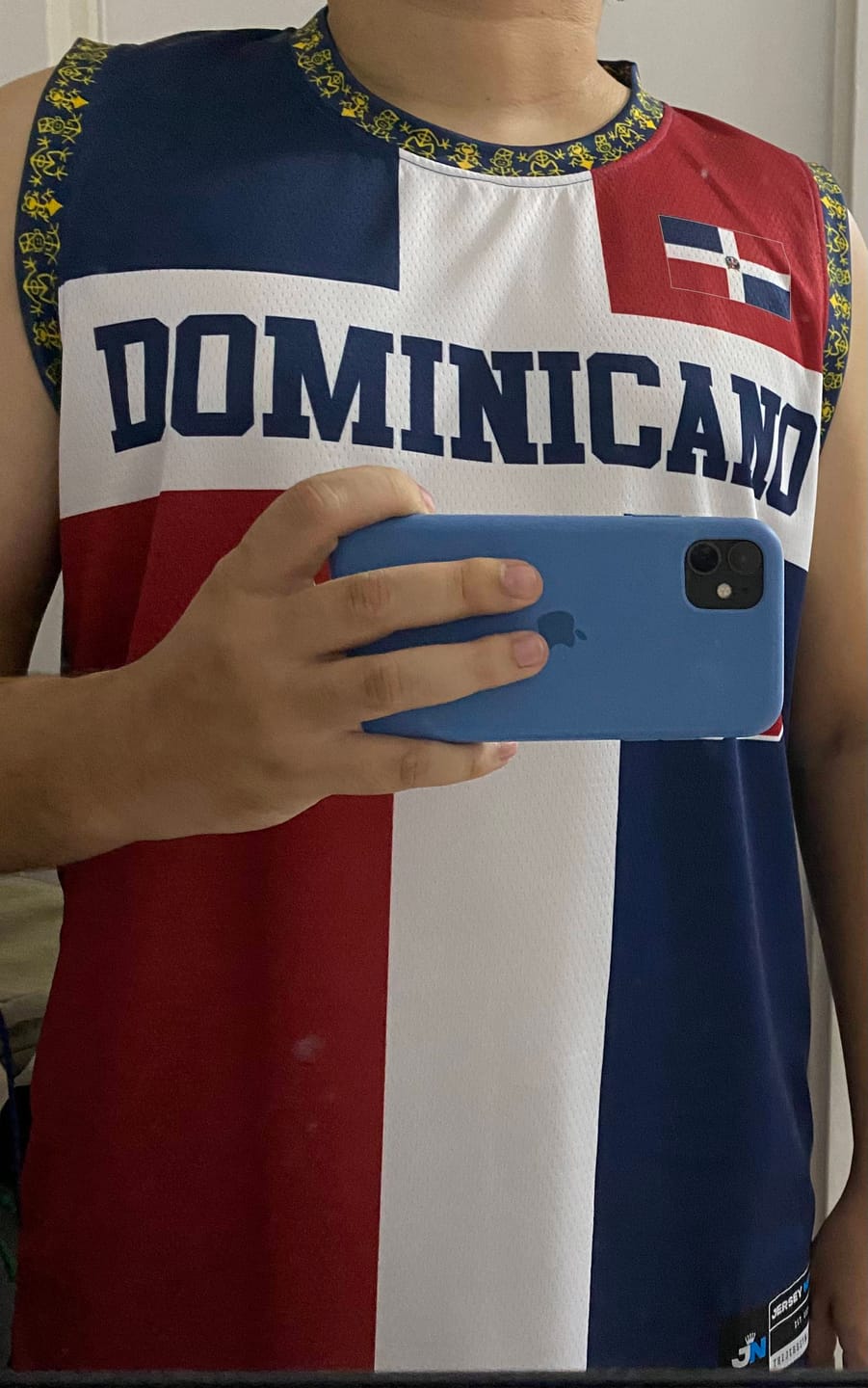 Customer photo review of Dominican Republic Custom Basketball Jersey