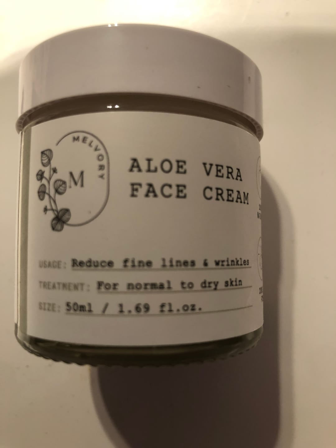 Customer photo review of Aloe Vera Face Cream